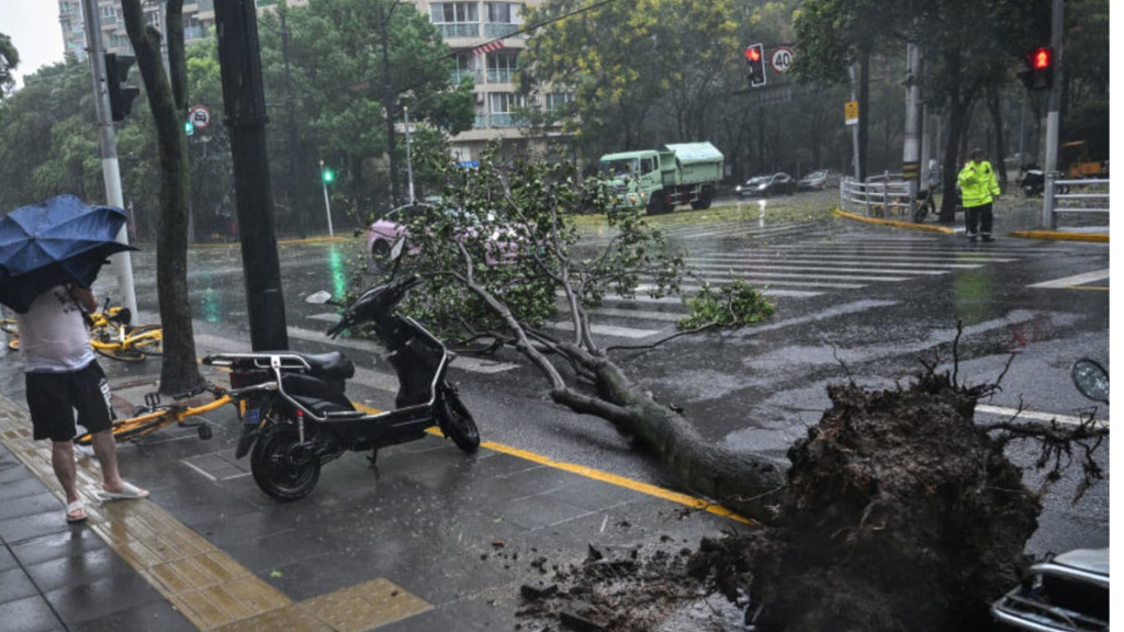 Shanghai was hit by Typhoon Bebinca on Monday, September 15